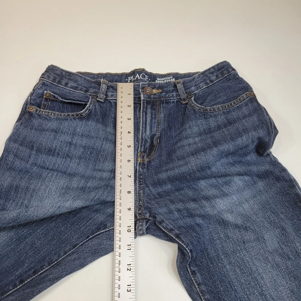 The Children's Place Boys Size 12 Husky Bootcut Jeans Medium Wash Denim